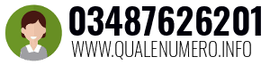 Numero di telefono 03487626201 03487626201