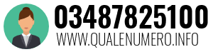 Numero di telefono 03487825100 03487825100
