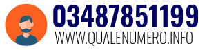 Numero di telefono 03487851199 03487851199
