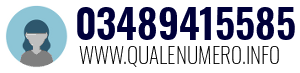 Numero di telefono 03489415585 03489415585