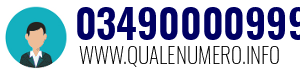 Numero di telefono 03490000999 03490000999
