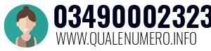 Numero di telefono 03490002323 03490002323