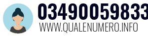 Numero di telefono 03490059833 03490059833