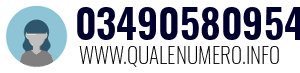 Numero di telefono 03490580954 03490580954