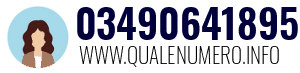 Numero di telefono 03490641895 03490641895
