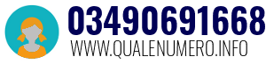 Numero di telefono 03490691668 03490691668