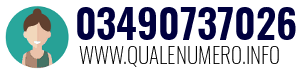 Numero di telefono 03490737026 03490737026