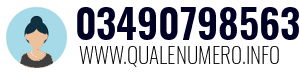 Numero di telefono 03490798563 03490798563