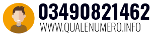 Numero di telefono 03490821462 03490821462