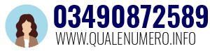 Numero di telefono 03490872589 03490872589