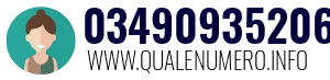 Numero di telefono 03490935206 03490935206