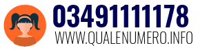 Numero di telefono 03491111178 03491111178