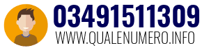 Numero di telefono 03491511309 03491511309