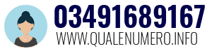 Numero di telefono 03491689167 03491689167
