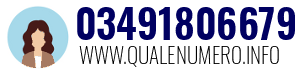 Numero di telefono 03491806679 03491806679