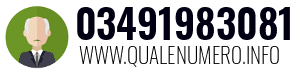 Numero di telefono 03491983081 03491983081