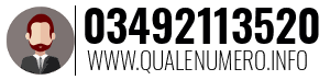 Numero di telefono 03492113520 03492113520