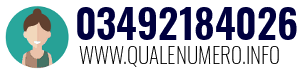 Numero di telefono 03492184026 03492184026
