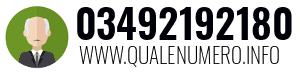 Numero di telefono 03492192180 03492192180