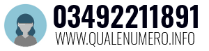 Numero di telefono 03492211891 03492211891