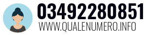 Numero di telefono 03492280851 03492280851