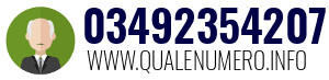 Numero di telefono 03492354207 03492354207