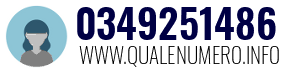 Numero di telefono 0349251486 0349251486