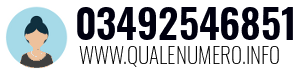 Numero di telefono 03492546851 03492546851