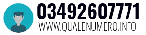 Numero di telefono 03492607771 03492607771