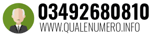 Numero di telefono 03492680810 03492680810