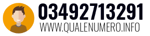 Numero di telefono 03492713291 03492713291