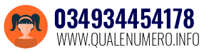 Numero di telefono 034934454178 034934454178