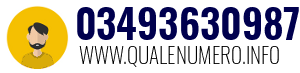 Numero di telefono 03493630987 03493630987