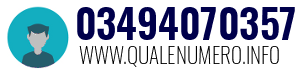 Numero di telefono 03494070357 03494070357