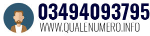 Numero di telefono 03494093795 03494093795