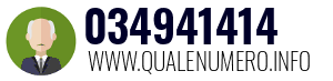 Numero di telefono 034941414 034941414