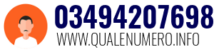 Numero di telefono 03494207698 03494207698
