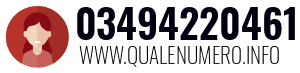Numero di telefono 03494220461 03494220461