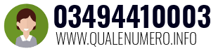 Numero di telefono 03494410003 03494410003