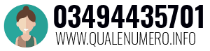 Numero di telefono 03494435701 03494435701
