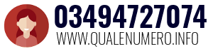 Numero di telefono 03494727074 03494727074