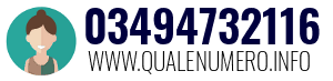 Numero di telefono 03494732116 03494732116