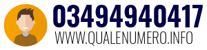Numero di telefono 03494940417 03494940417