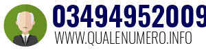 Numero di telefono 03494952009 03494952009