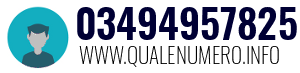 Numero di telefono 03494957825 03494957825