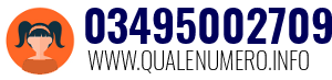 Numero di telefono 03495002709 03495002709