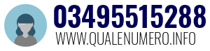 Numero di telefono 03495515288 03495515288