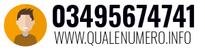 Numero di telefono 03495674741 03495674741