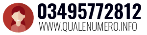 Numero di telefono 03495772812 03495772812