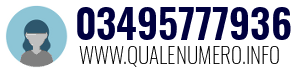 Numero di telefono 03495777936 03495777936